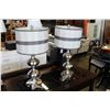 Image 1 : PAIR OF MODER BRUSHED METAL TABLE LAMPS