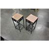 Image 2 : TWO TILE TOP METAL PLANTER STANDS