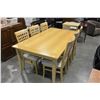 Image 1 : MAPLE DINING TABLE WITH LEAF AND SIX CHAIRS