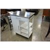 Image 1 : ROLLING WHITE METAL TOP KITCHEN STAND