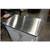 Image 2 : ROLLING WHITE METAL TOP KITCHEN STAND