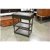 Image 1 : ENGLISH BARLEY TWIST OAK 3 TIER SERVING CART