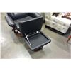 Image 3 : BLACK LEATHER RECLINER AND FOOTSTOOL