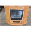 Image 2 : ELECTRIC FIREPLACE WITH OAK MANTLE