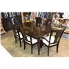 Image 2 : MODERN DINING TABLE WITH LEAF AND 6 CHAIRS
