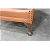 Image 4 : LEATHER STUDDED WINGBACK CLAWFOOT ARMCHAIR