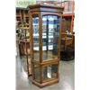 Image 1 : OAK DISPLAY CABINET