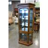 Image 2 : OAK DISPLAY CABINET
