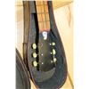 Image 2 : RED AND BLACK ACOUSTIC GUITAR WITH CASE COMES WITH NEW HEADS NO STRINGS