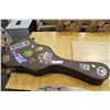 Image 3 : RED AND BLACK ACOUSTIC GUITAR WITH CASE COMES WITH NEW HEADS NO STRINGS