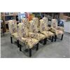 Image 2 : SET OF 8 UPHOLSTERED DINING CHAIRS