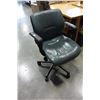 Image 2 : KEIL HAUER GREEN LEATHER OFFICE GAS LIFT ARMCHAIR