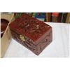 Image 2 : CARVED WOOD CASE AND WOOD ITEMS