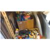 Image 1 : BOX AND TRAY OF RETRO TOYS AND PEX DISPENSERS
