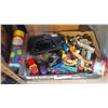 Image 2 : BOX AND TRAY OF RETRO TOYS AND PEX DISPENSERS