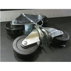 New set of 4 Castors 3" / 2 are swivel and 2 are fixed