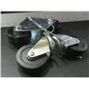 Image 1 : New set of 4 Castors 3" / 2 are swivel and 2 are fixed