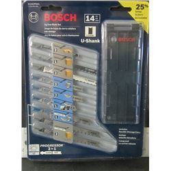 New Bosch 14 piece Jig Saw Blade Set/ with storage case