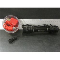 New Rechargable ProtecPro 380 Flashlight/ 5 light modes/ comes with