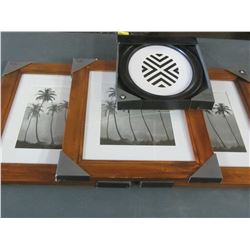 3 Picture Frames Matted 11 x 14 one needs glass & 1 Oval matted 8 x 10 needs glass