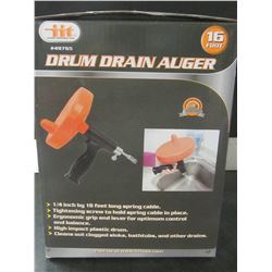 New 16 foot Drum Drain Auger / save money clean out your drains yourself