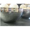 Image 2 : 2 New Stainless steel Hammered bowls filled with Décor/ beautiful bowls