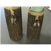 Image 2 : 2 New Log Candle holders With Candles