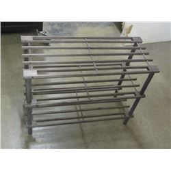 3 shelf wood shoe or plant stand / 25" x 10 x 19high