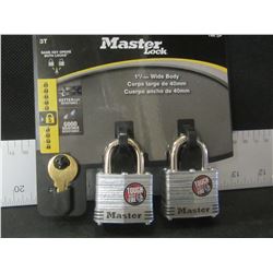 set of 2 keyed alike Master Locks