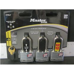 Lot of 3 Keyed alike Master Locks