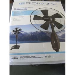 Bionair 16 inch Adjustable Oscillating Stand Fan / one touch electric thermostat