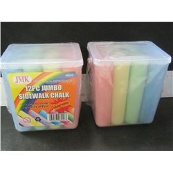 2 Cases of Jumbo Sidewalk Chalk / 12 pieces each 24 total/ assorted colors