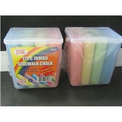 2 Cases of Jumbo Sidewalk Chalk / 12 pieces each 24 total/ assorted colors