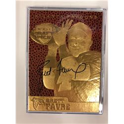 BRETT FAVRE 1991 Draft Pick FEEL THE GAME Gold Card Rookie - Football Textured