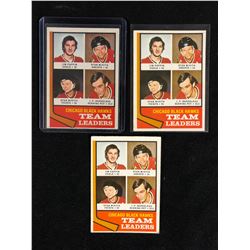 1974 TOPPS VINTAGE CHICAGO BLACK HAWKS TEAM LEADERS STAN MIKITA HOCKEY CARDS LOT