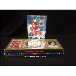 LIMITED EDITION 1990-91 OHL OFFICIAL HOCKEY CARD SET (3697/9000) & 1992 CLASSIC HOCKEY CARDS BOX