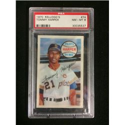 1970 KELLOGG'S #74 TOMMY HARPER (NM-MT 8) PSA GRADED