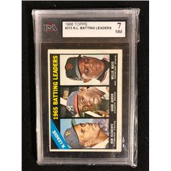 1966 TOPPS #215 N.L BATTING LEADERS (7 NM) KSA GRADED