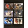 Image 1 : GAME WORN JERSEY HOCKEY CARD LOT (DAMPHOUSE, NOLAN & MORE)