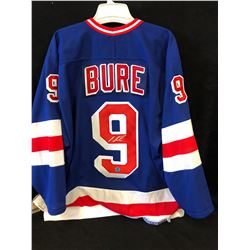 PAVEL BURE AUTOGRAPHED RANGERS HOCKEY JERSEY (AJ SPORTS COA)