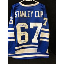 Toronto Maple Leafs "Stanley Cup" Jersey Signed By (4) With Kelly,  Baun, Bower &  Hillman (JSA COA)