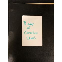 BINDER OF CANADIAN STAMPS (VARIOUS STAMPS)