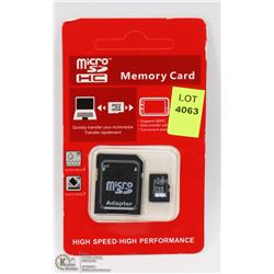 NEW 32GB MICRO SD CARD WITH ADAPTOR