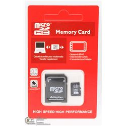 NEW 32GB MICRO SD CARD WITH ADAPTOR