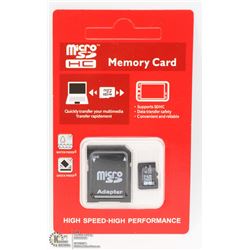 NEW 32GB MICRO SD CARD WITH ADAPTOR