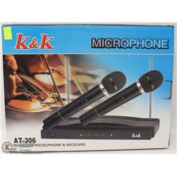 NEW K & K WIRELESS MICROPHONE SET
