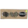 Image 1 : LOT OF 3 MUSIC THEMED BELT BUCKLES