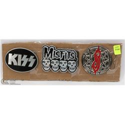 LOT OF 3 MUSIC THEMED BELT BUCKLES