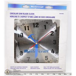 MASTERCRAFT CIRCULAR SAW BLADE CLOCK