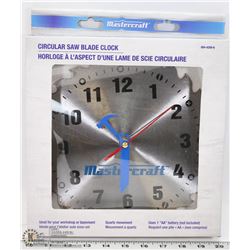MASTERCRAFT CIRCULAR SAW BLADE CLOCK
